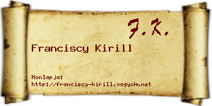 Franciscy Kirill névjegykártya